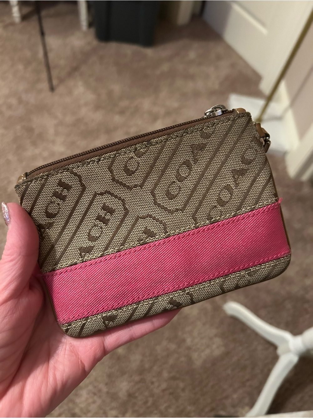Coach Signature Stripe Wristlet - Picture 7 of 7